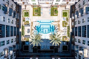 Aerial view of swimming pool